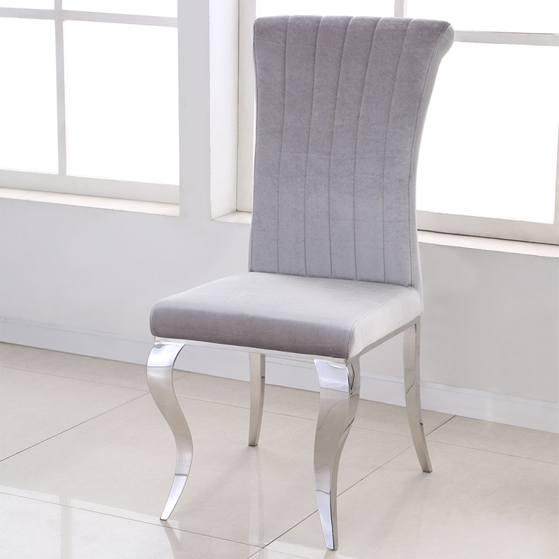 Liyana Grey Velvet Dining Chair