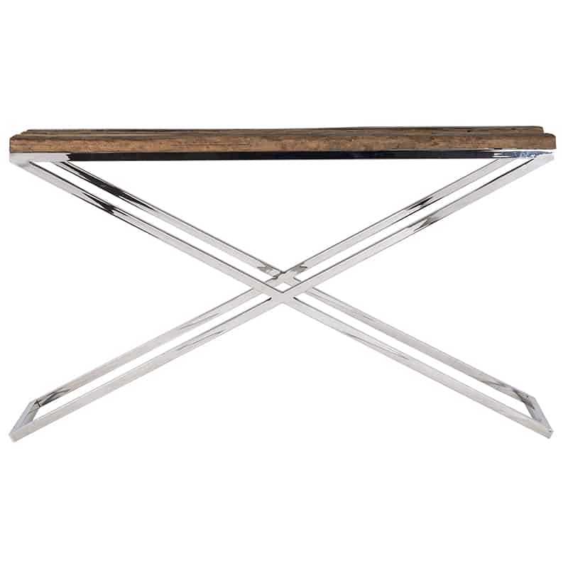Karmal Eco Wood Silver Console Table