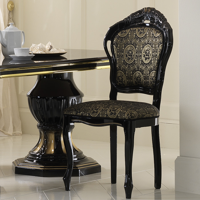 Bella Black & Gold Dining Chair