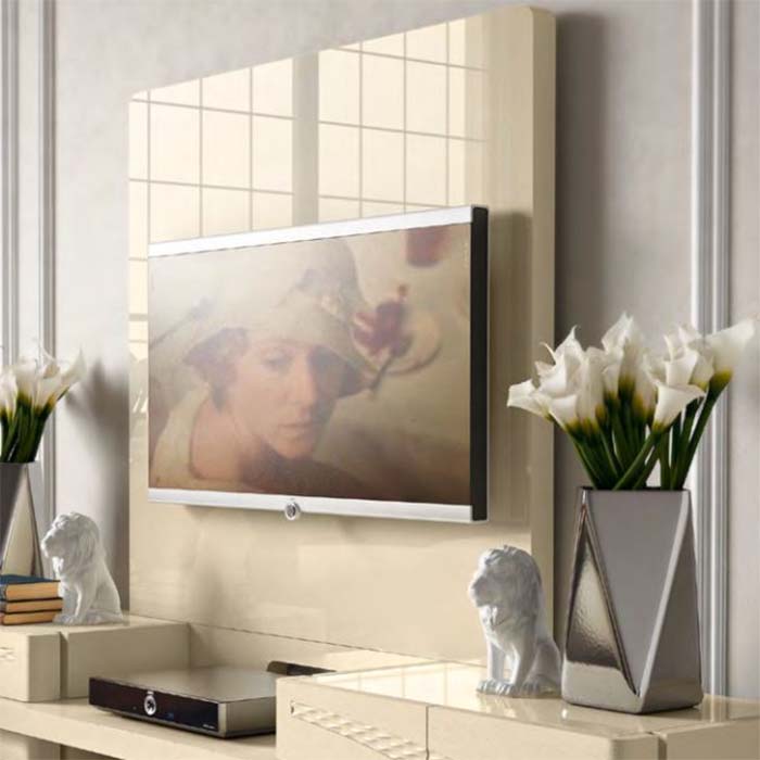 Eclipse High Gloss or Wood Veneer Rectangular TV Wall Mount Plate