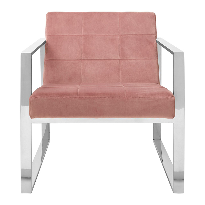 Enray Pink Velvet Cocktail Chair