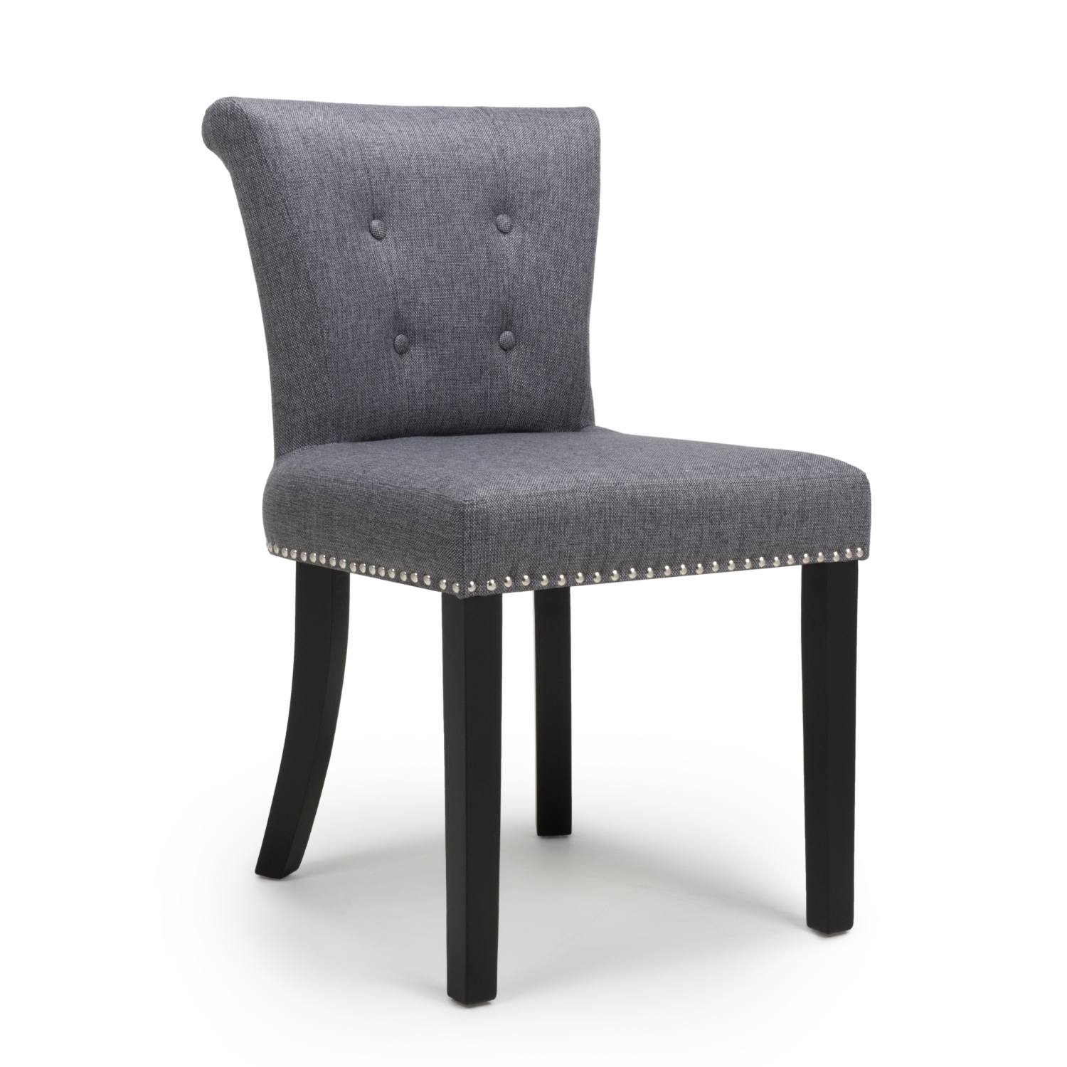 Sanderson Steel Grey Linen Knocker Back Chair