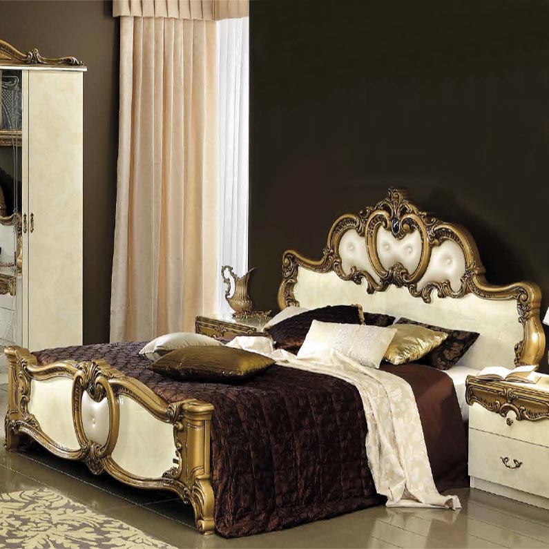 Bellissima Ivory & Gold Bedroom Set