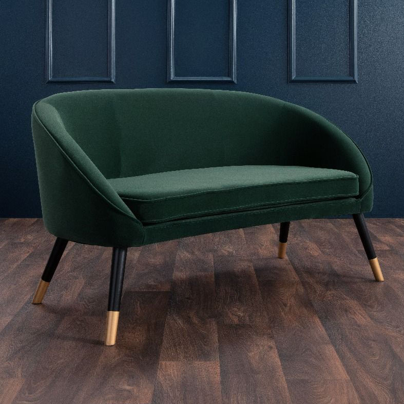 Oakman Green Velvet Tub Sofa