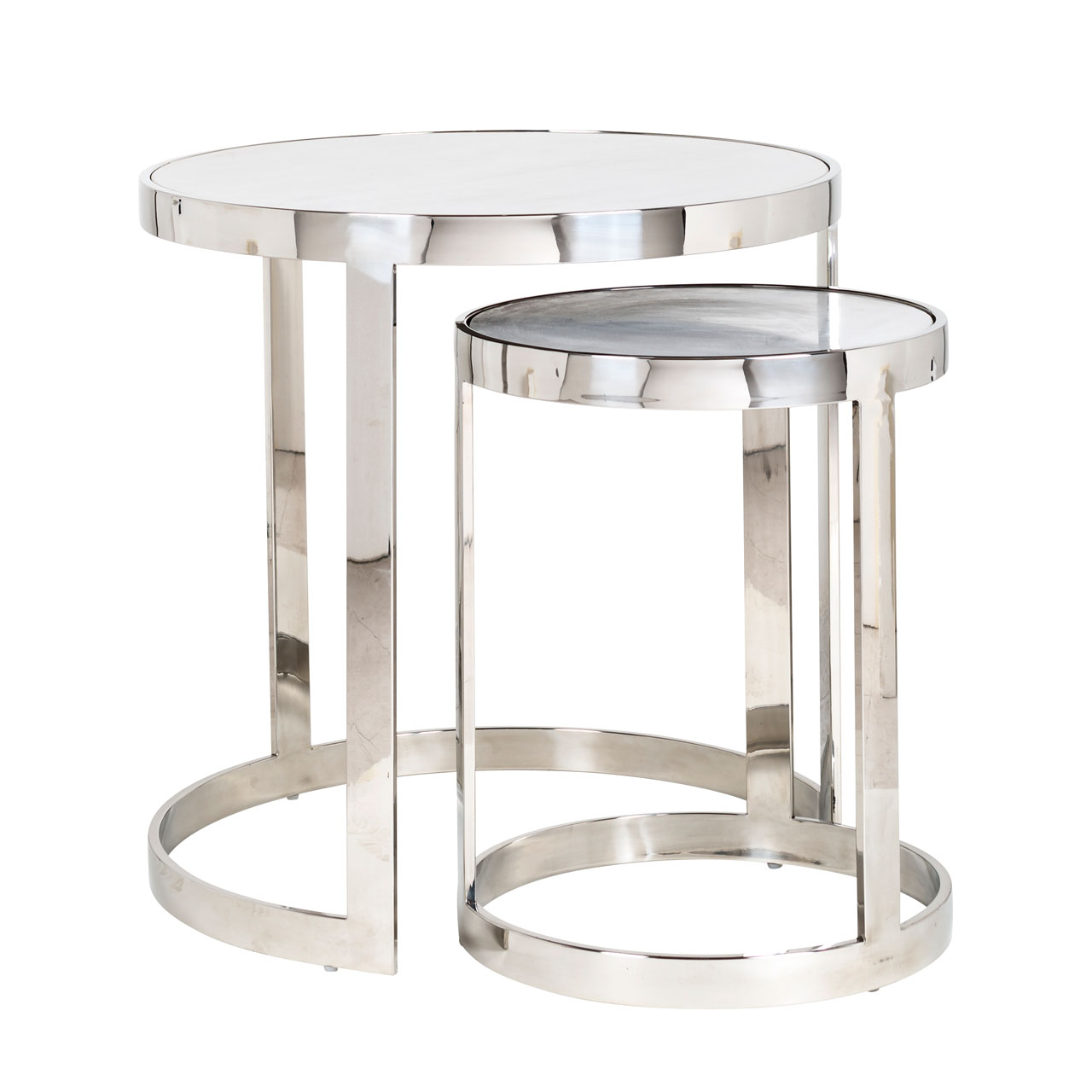 Lyla White Marble Lamp Table Set