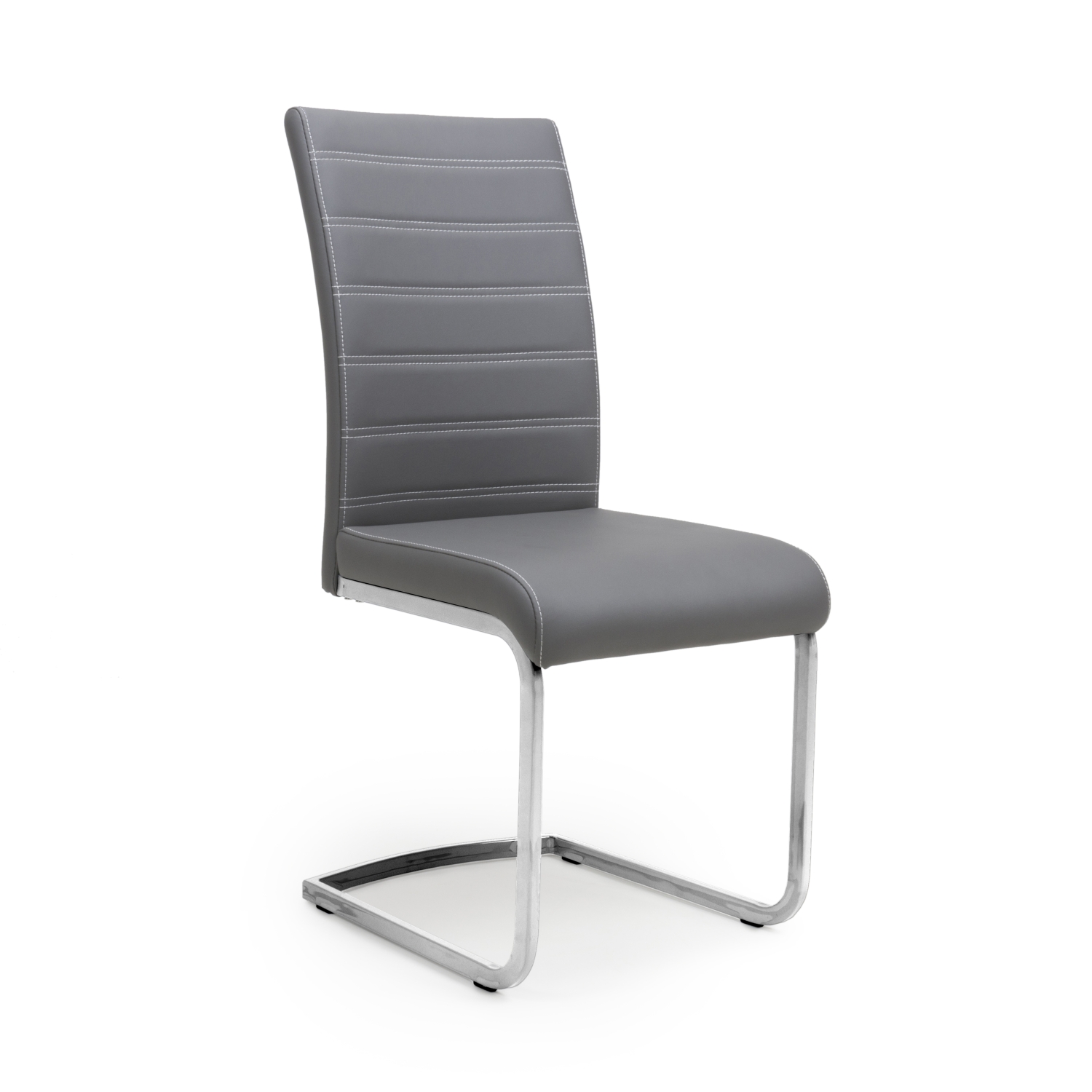 Carlton Grey Faux Leather Floating Dining Chair