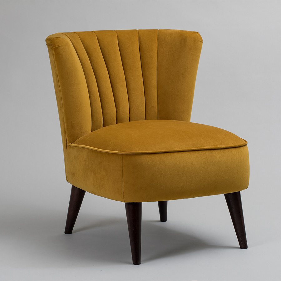 Vogue Amalfi Plush Turmeric Upholstered Feature Chair