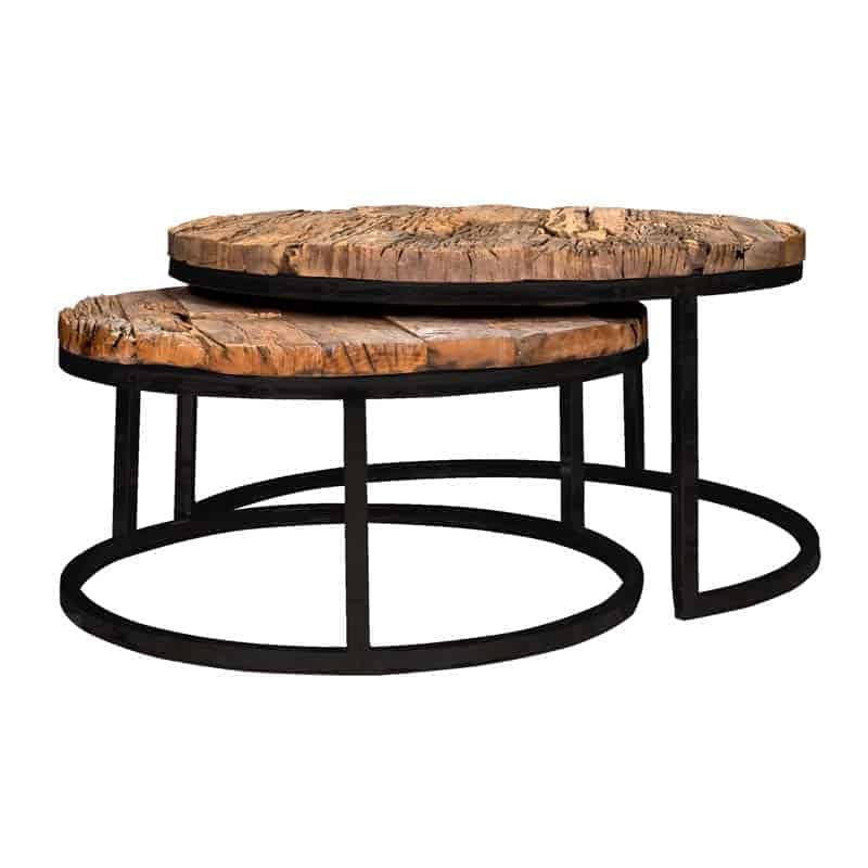 Karmal Eco Wood Black Coffee Table Set