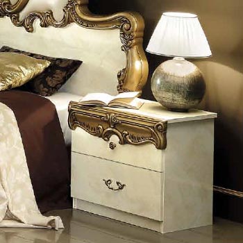 Bellissima Ivory & Gold 2 Drawer Bedside Drawers