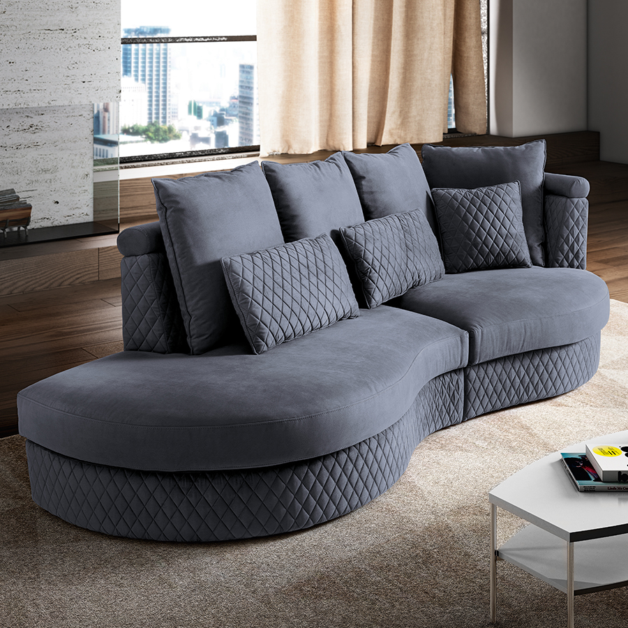 Nareso 1.1m x 1.8m Curved Modular Sofa