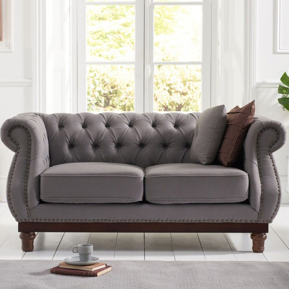 Highgrove 2 Seater Grey Linen Sofa