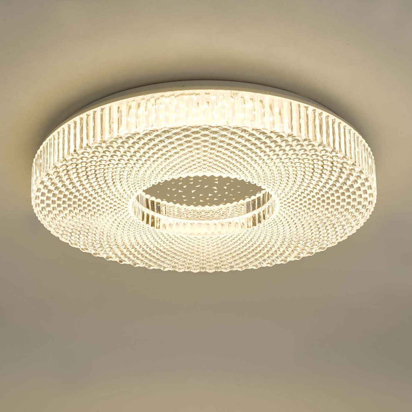 Cimona Acrylic Large LED Flush Ceiling Light