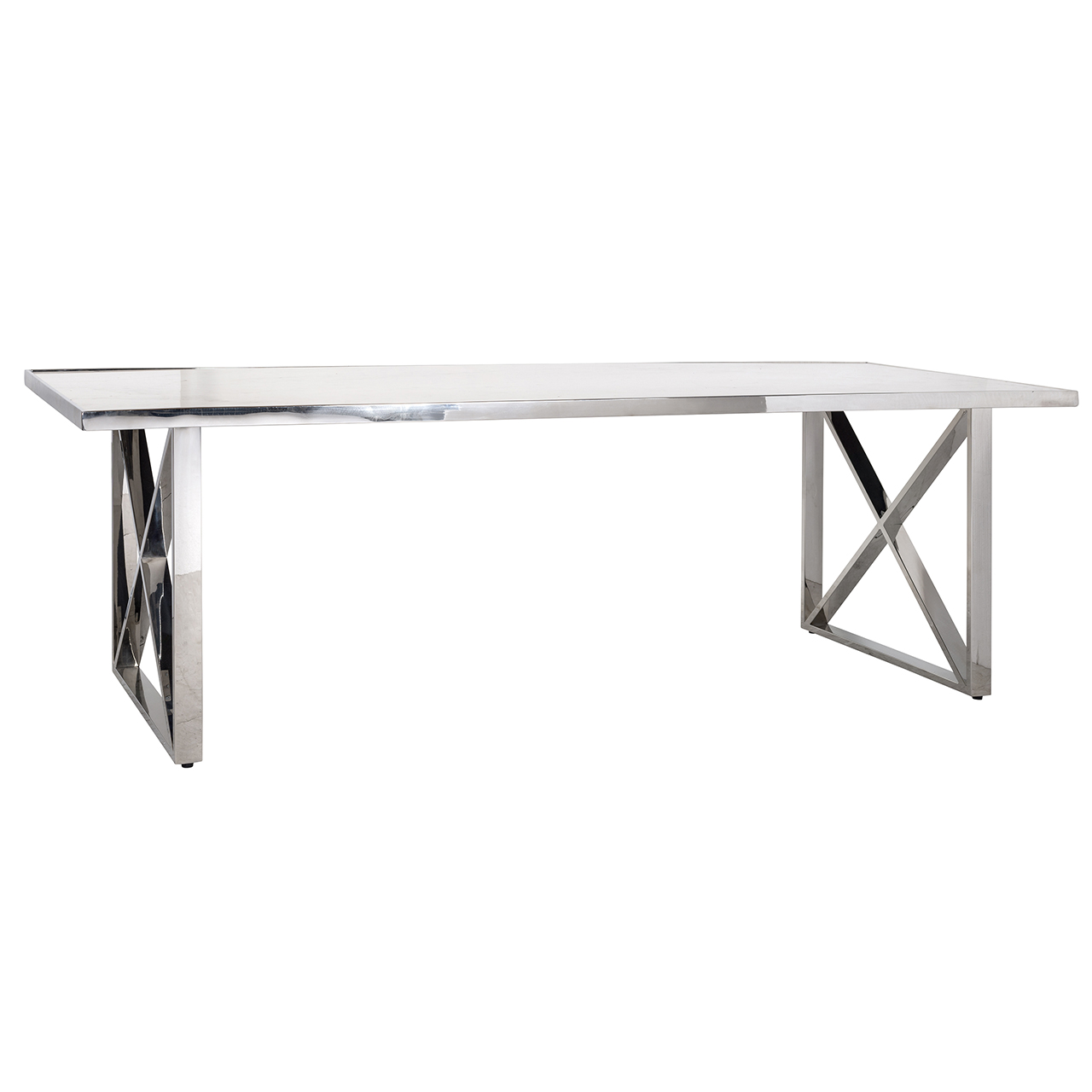 Lyla 2.4m White Marble Dining Table