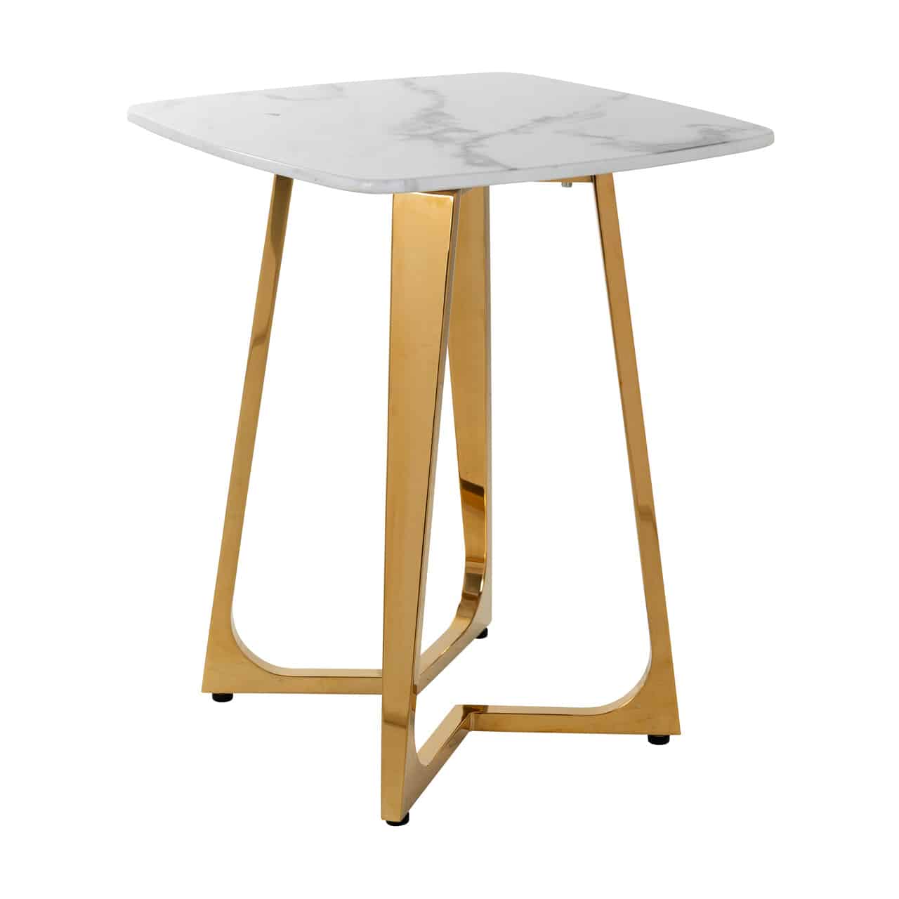 Dylan Marble & Gold Lamp Table