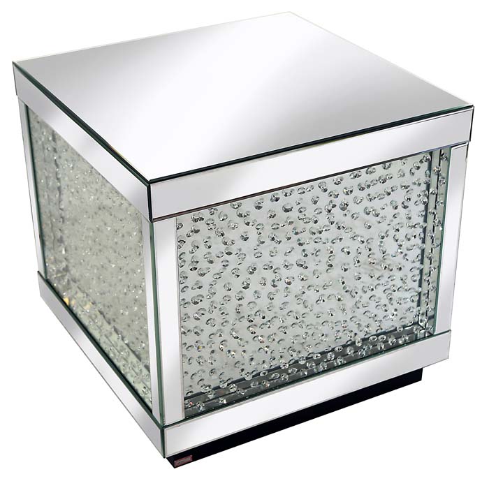 Rhombus Crystal Mirrored Cube Coffee Table