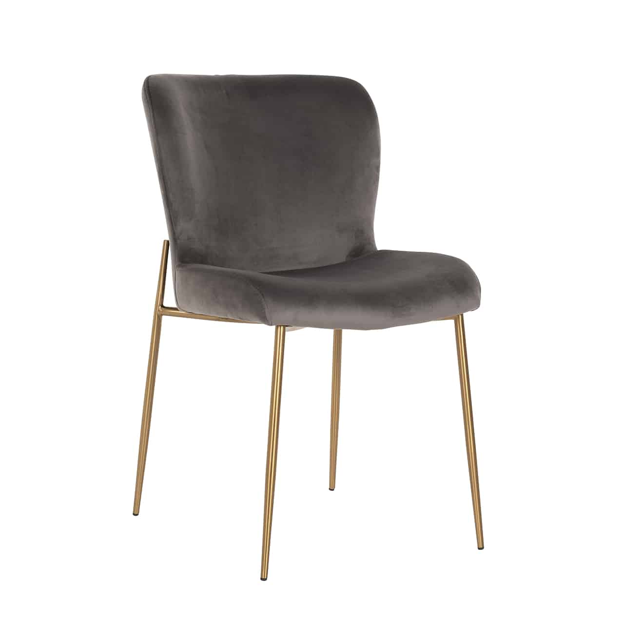 Owyn Stone Grey Velvet Dining Chair