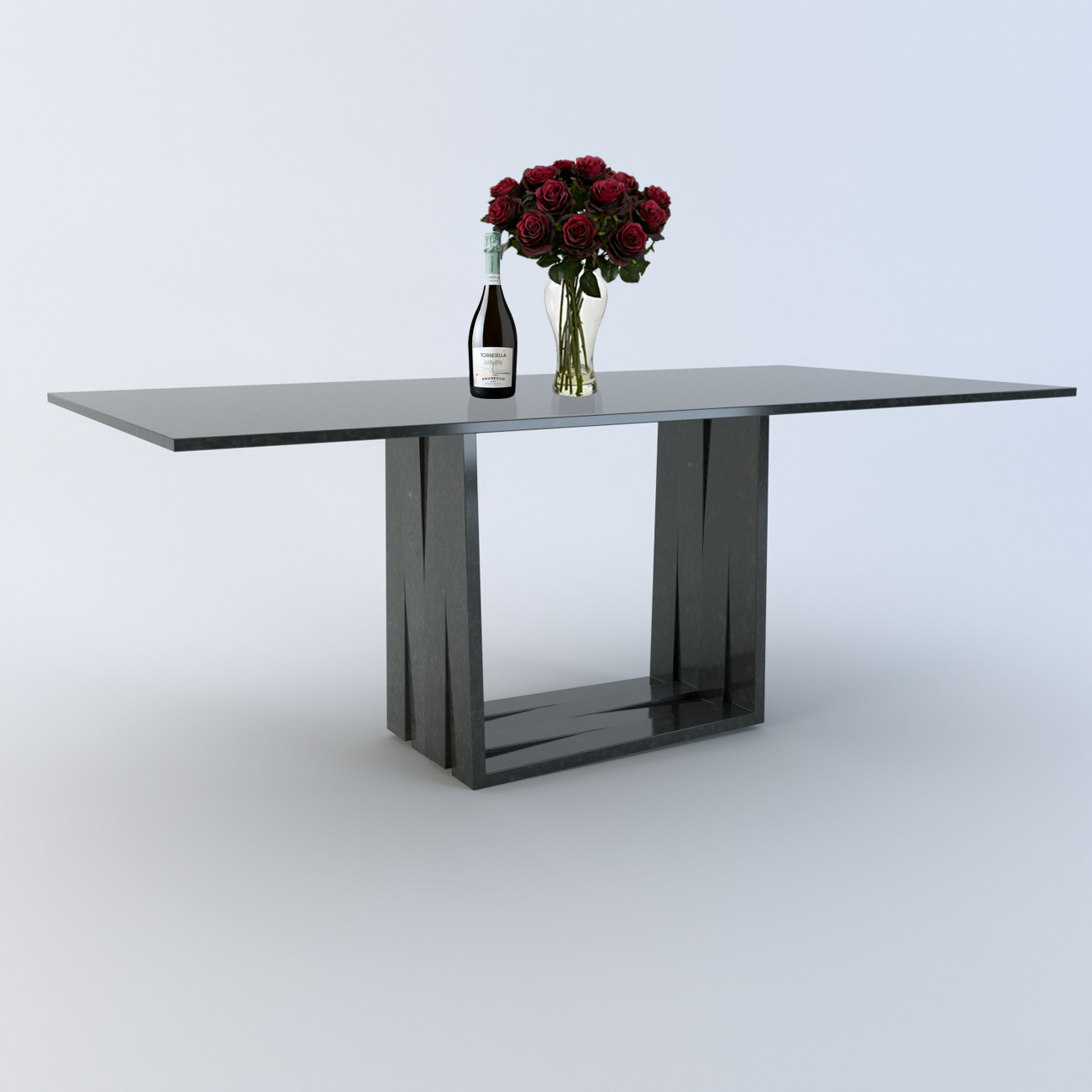 Aria 2m Steel Grey Granite Dining Table