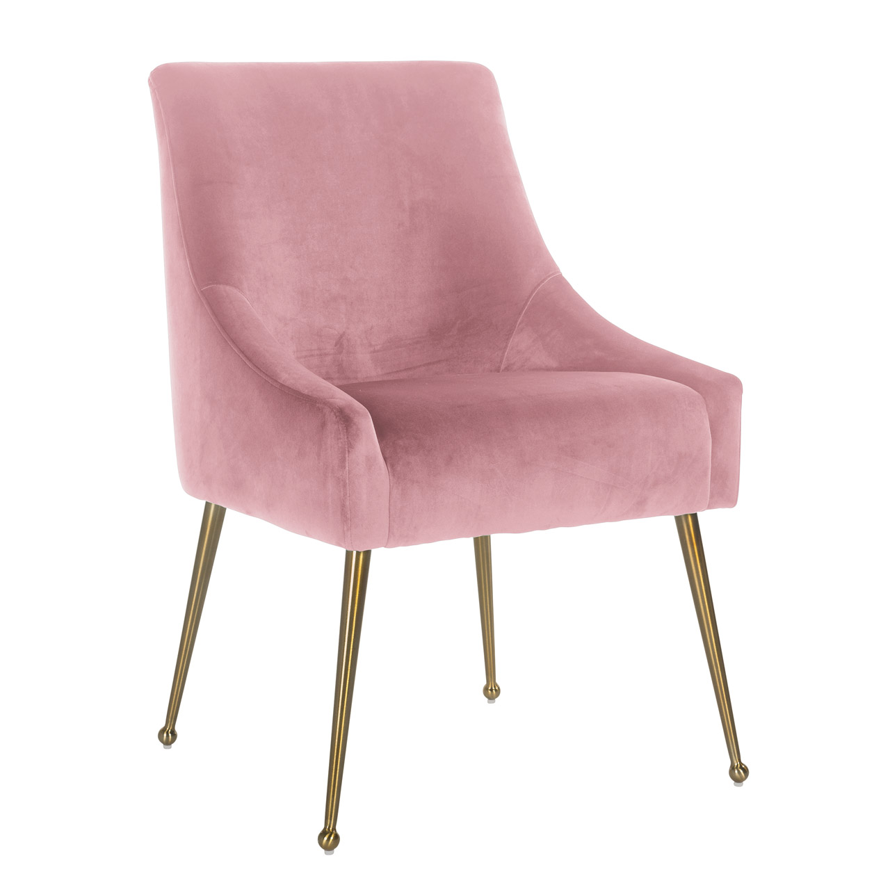 India Pink Velvet Handle Dining Chair