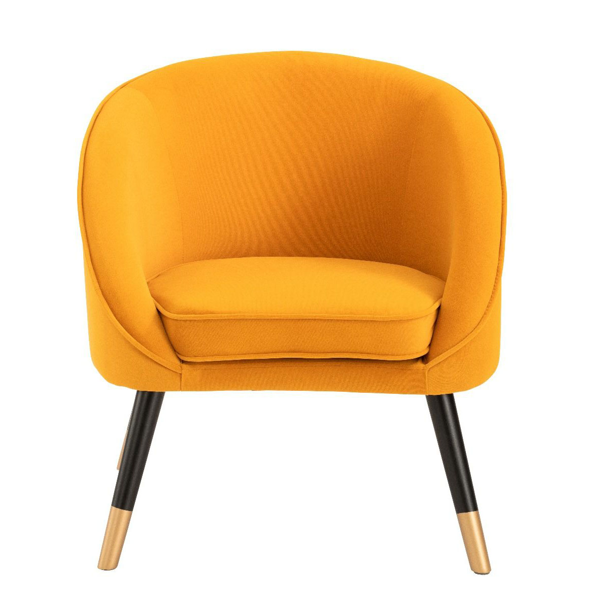Oakman Mustard Velvet Tub Chair