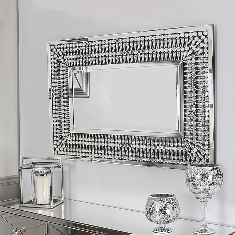 Crawford Rectangular Crystal Mirror