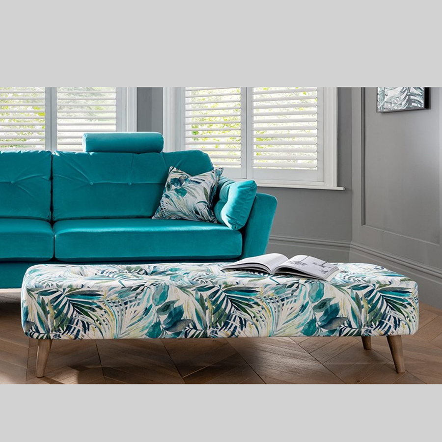 Vogue Ringo Large Tropicana Upholstered Feature Footstool