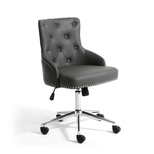 Rockley Grey Faux Leather Office Chair