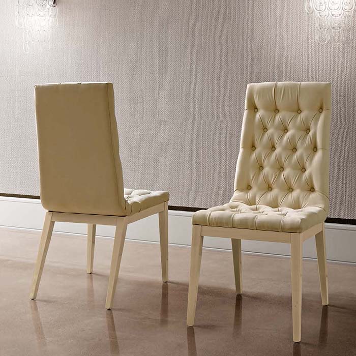 Capitonne Ivory Birch Dining Chair