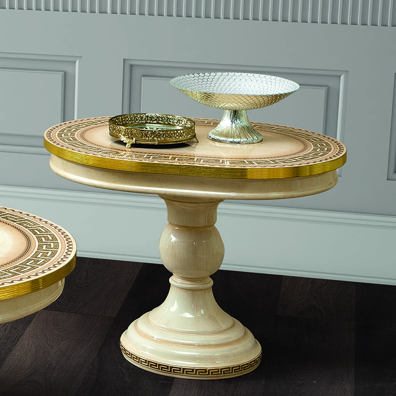 Medusa Ivory & Gold Lamp Table