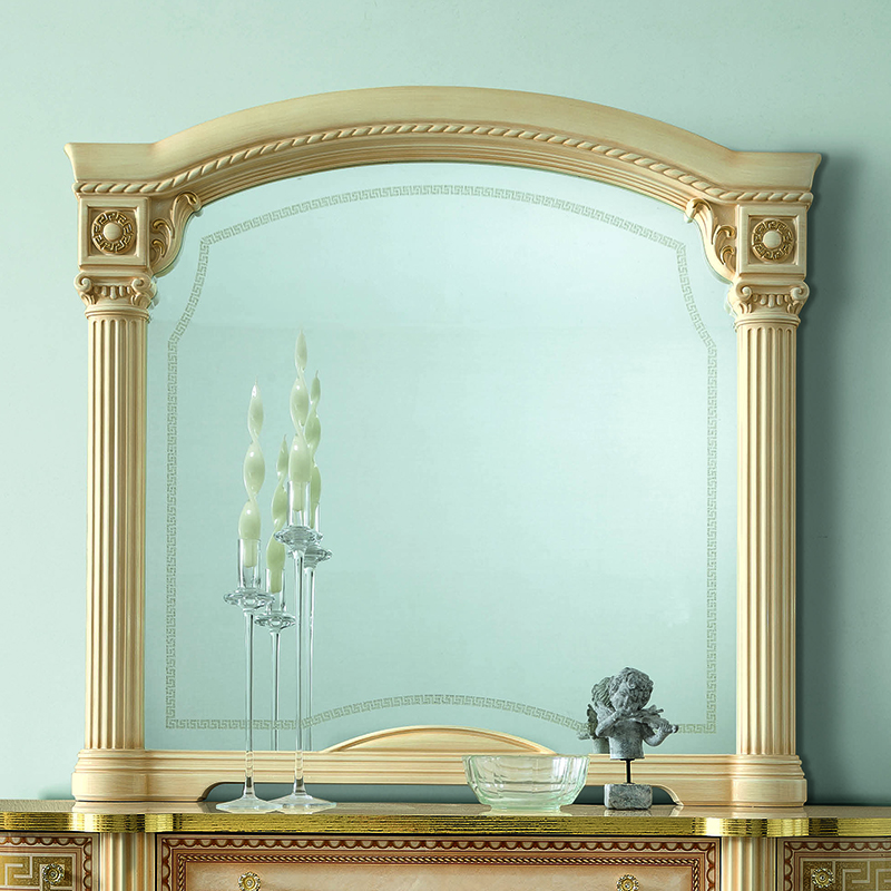 Medusa Ivory & Gold Large Mirror