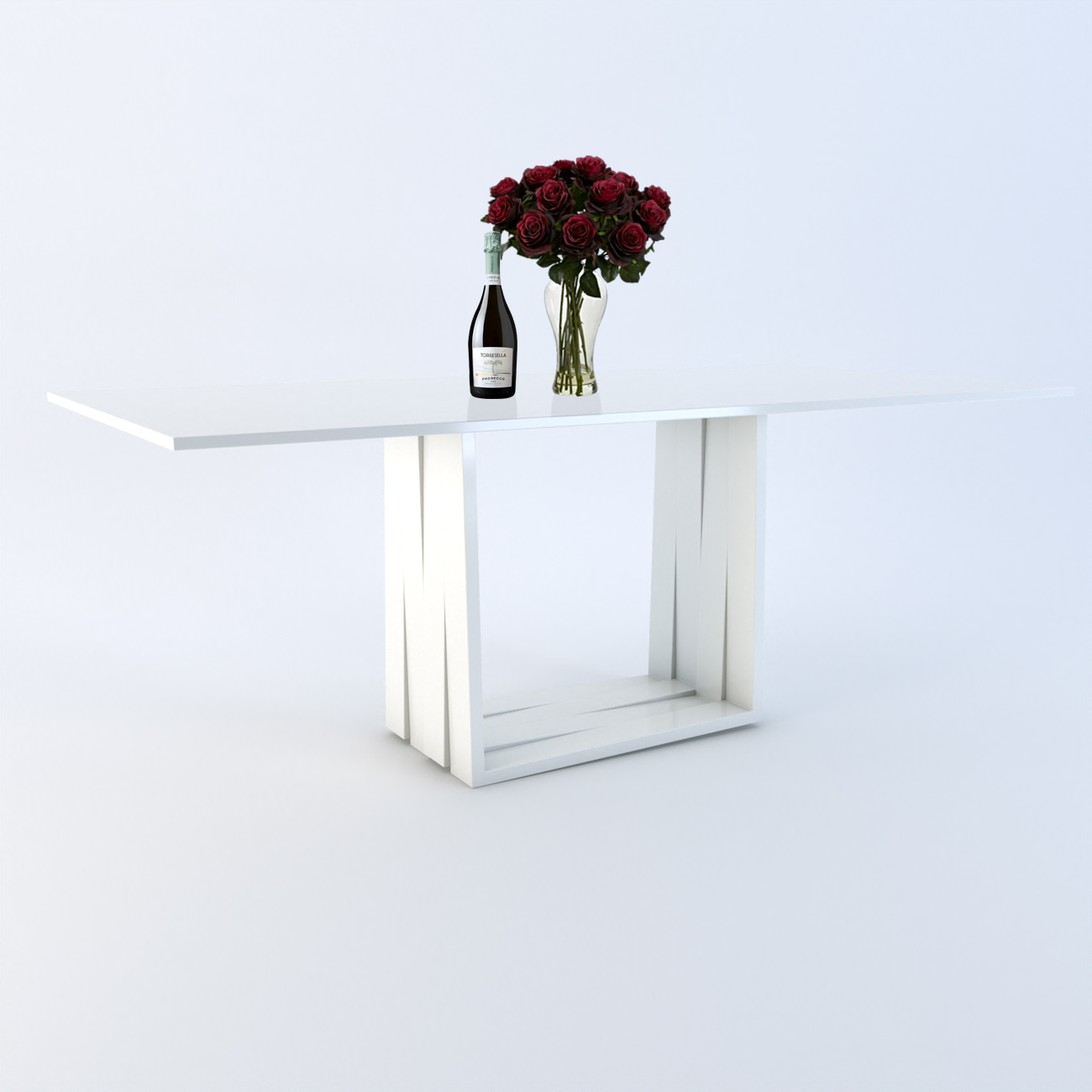 Aria 2m Ice Quartz Dining Table