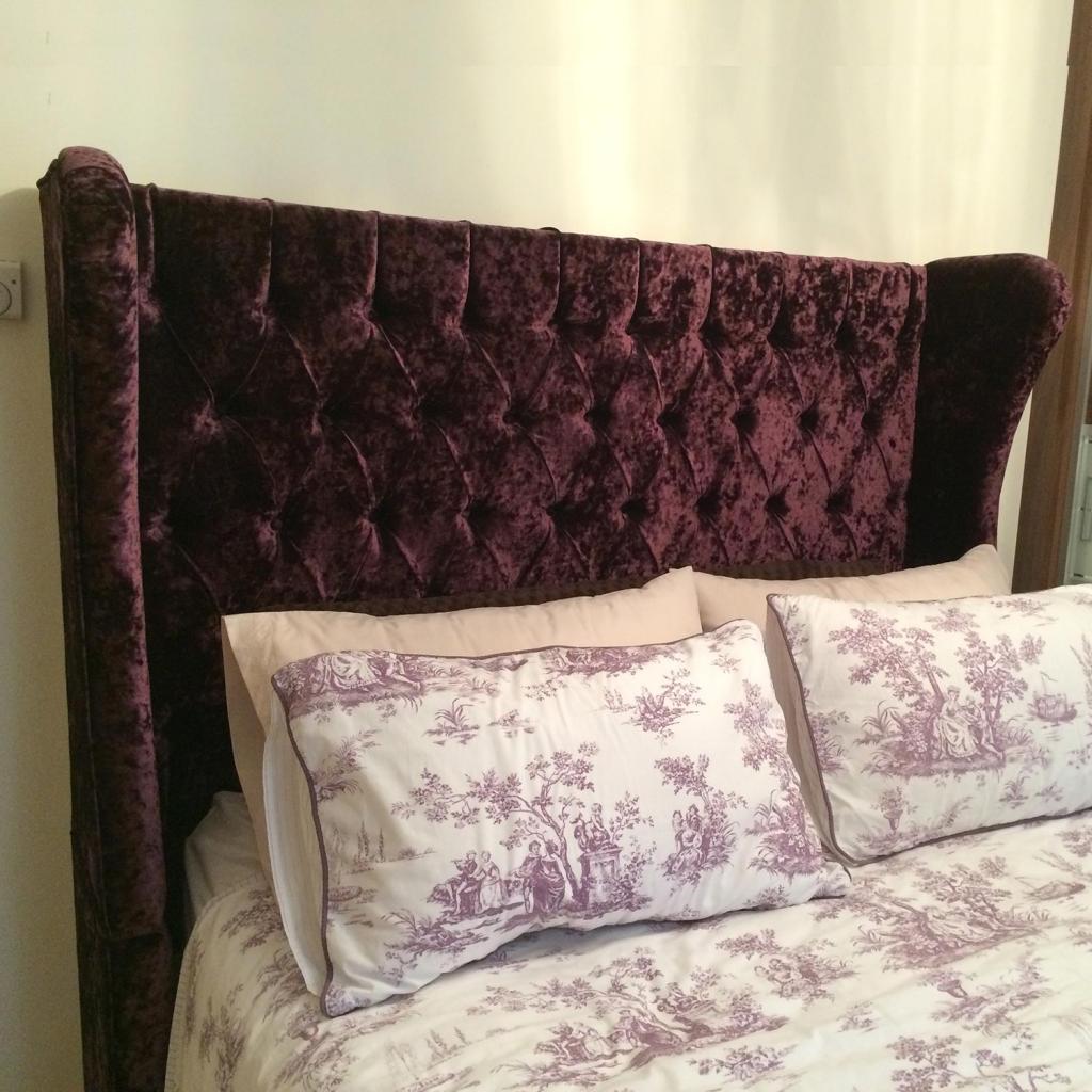 Bespoke Oslo Crushed Velvet Buttoned or Diamante Ottoman Bed Frame (Various Options)