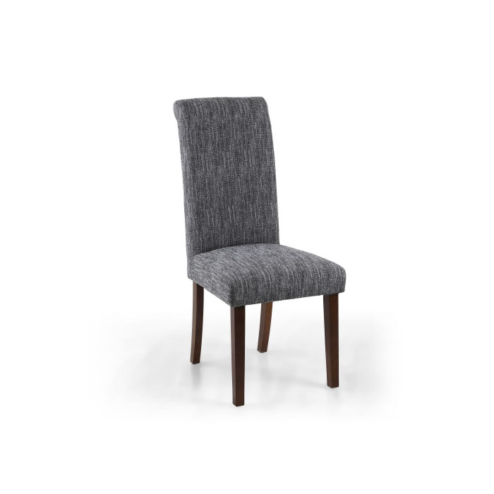 Corden Grey Linen Dining Chair (Walnut Legs)