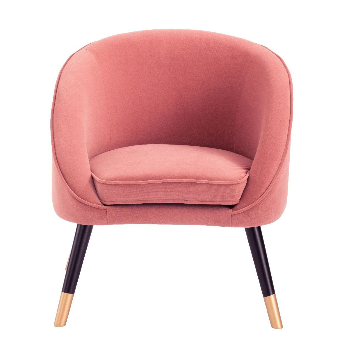 Oakman Pink Velvet Tub Chair