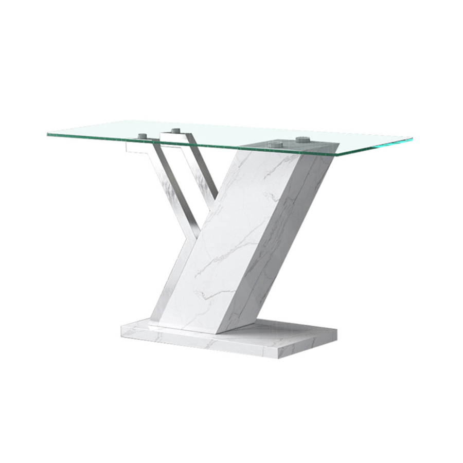 Luca Grey Marble & Glass Console Table