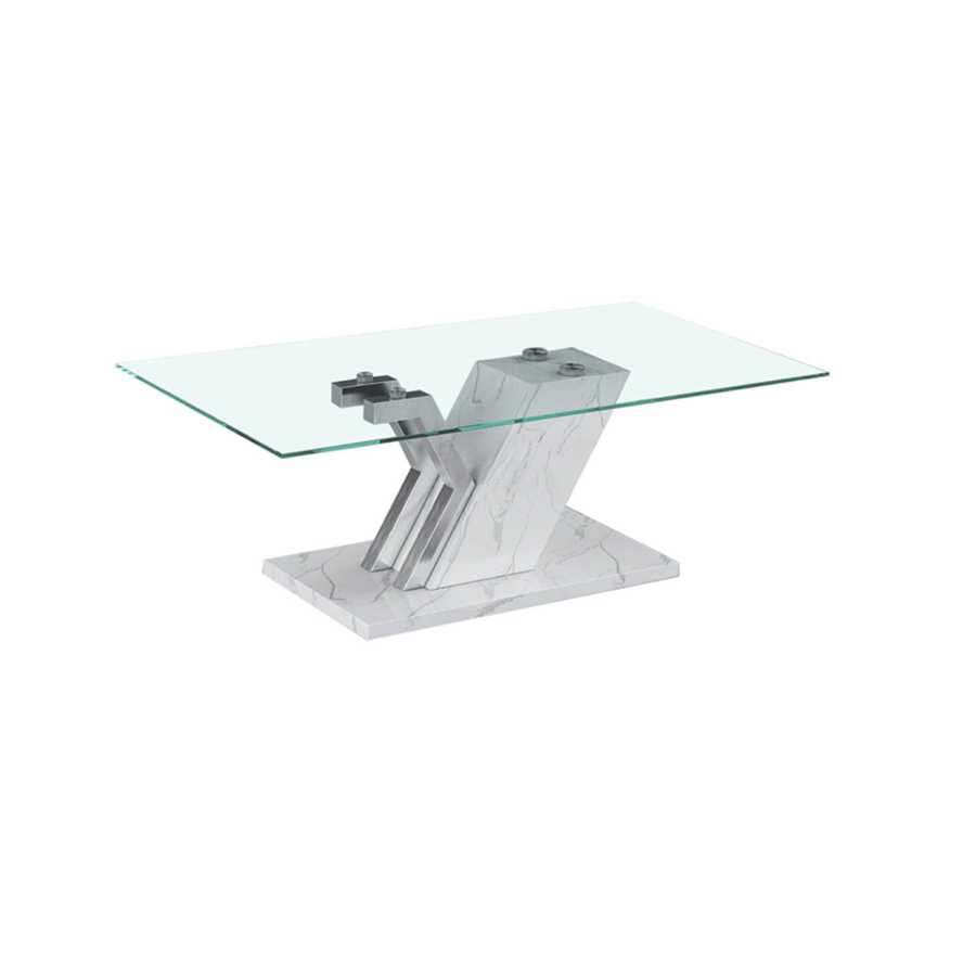 Luca Grey Marble & Glass Coffee Table