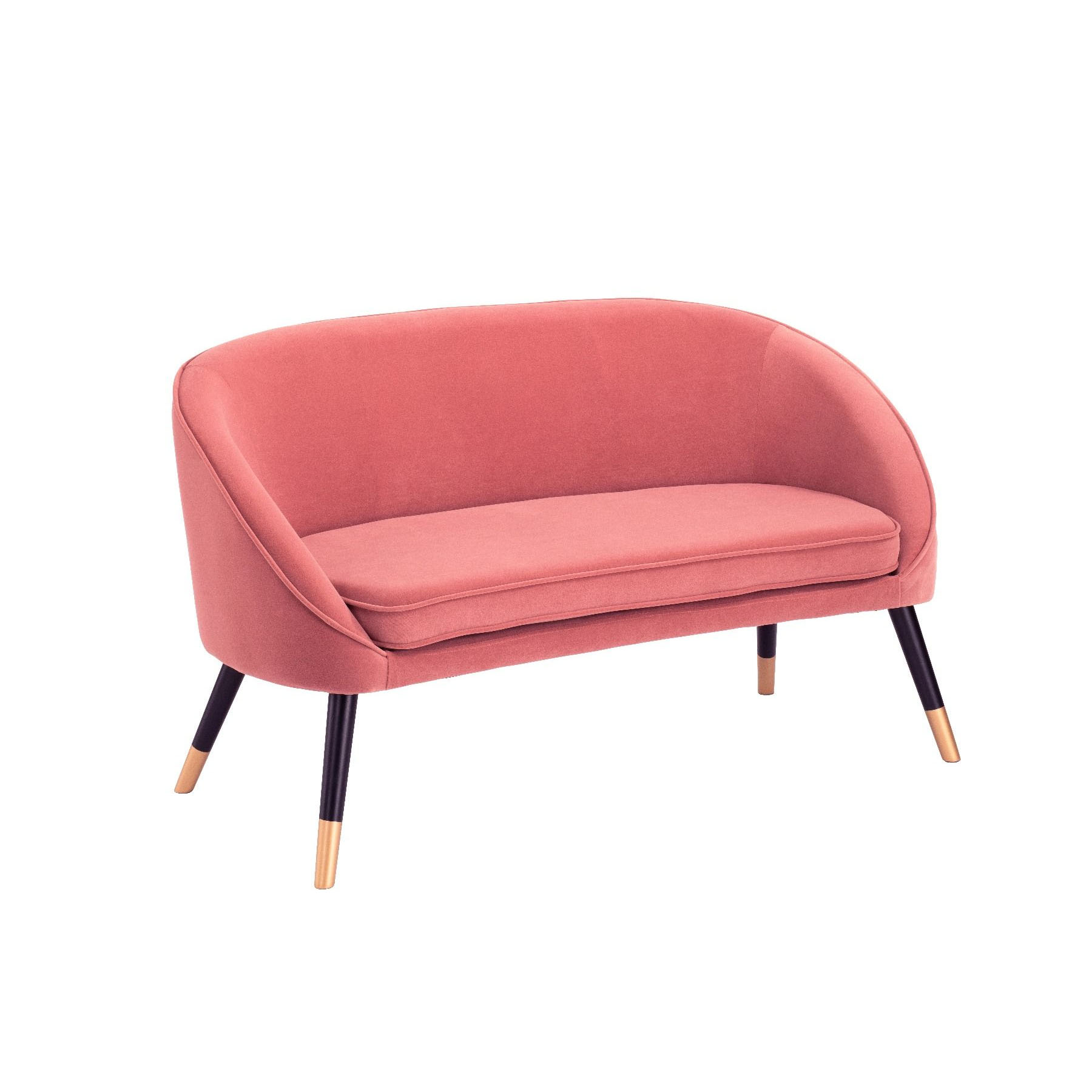 Oakman Pink Velvet Tub Sofa