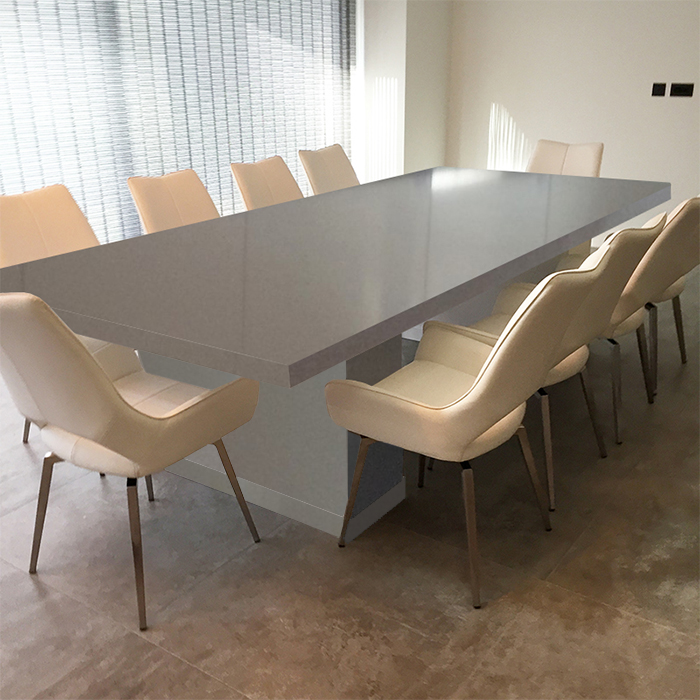 Roma Silestone Gris Expo Large Grey Quartz Dining Table